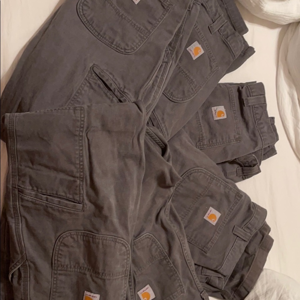 6 pairs grey carhart jeans